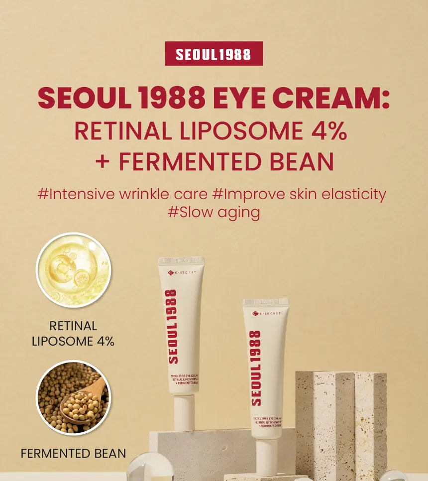 K-SECRET - SEOUL 1988 Eye Cream : Retinal Liposome 4% + Fermented Bean - 30ml