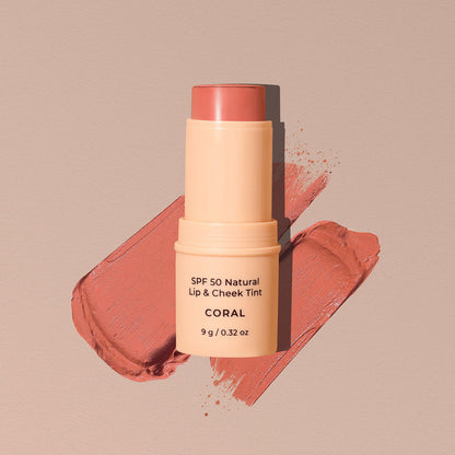 AVOCADO ZINC - SPF 50 Natural Lip & Cheek Tint - CORAL