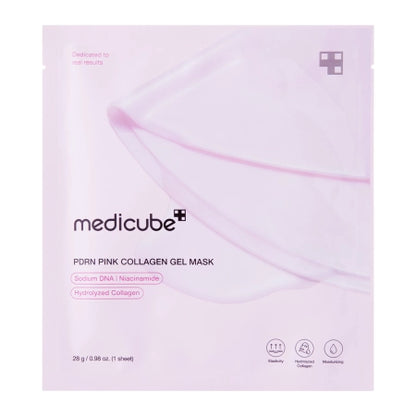 MEDICUBE - PDRN Pink Collagen Jelly Gel Mask - Firming Hydrogel Face Mask - 1pc/28g