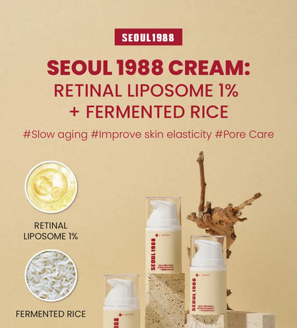K-SECRET - SEOUL 1988 Cream : Retinal Liposome 1% + Fermented Rice - 50ml