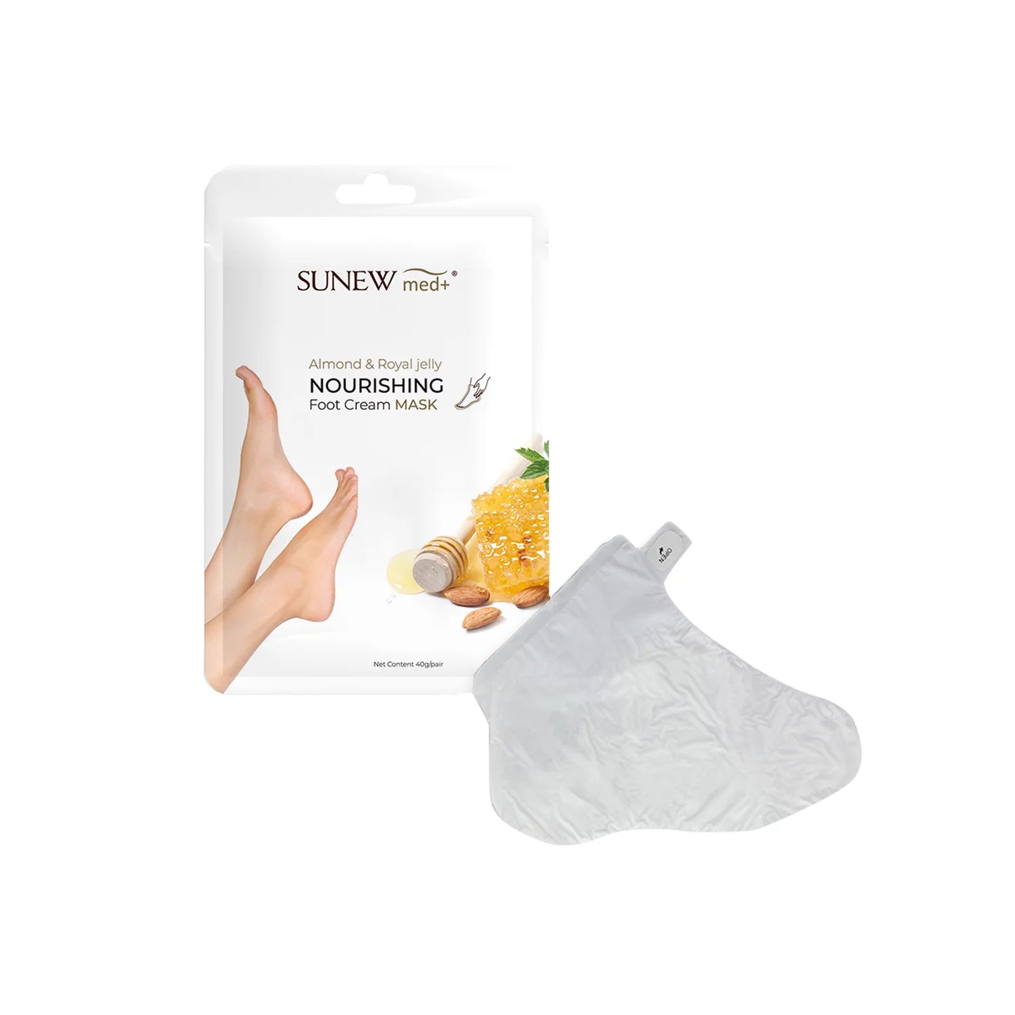SUNEWMED+ Sweet Almond Oil and Royal Jelly Foot Mask - 40g