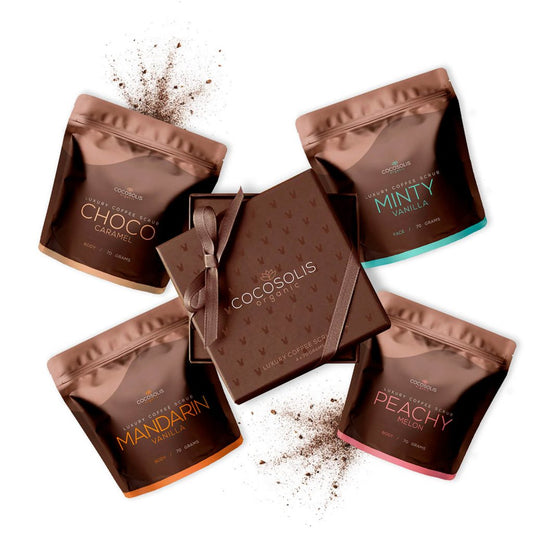 COCOSOLIS Organic - Luxury Coffee Scrub Box - 4 x 70g