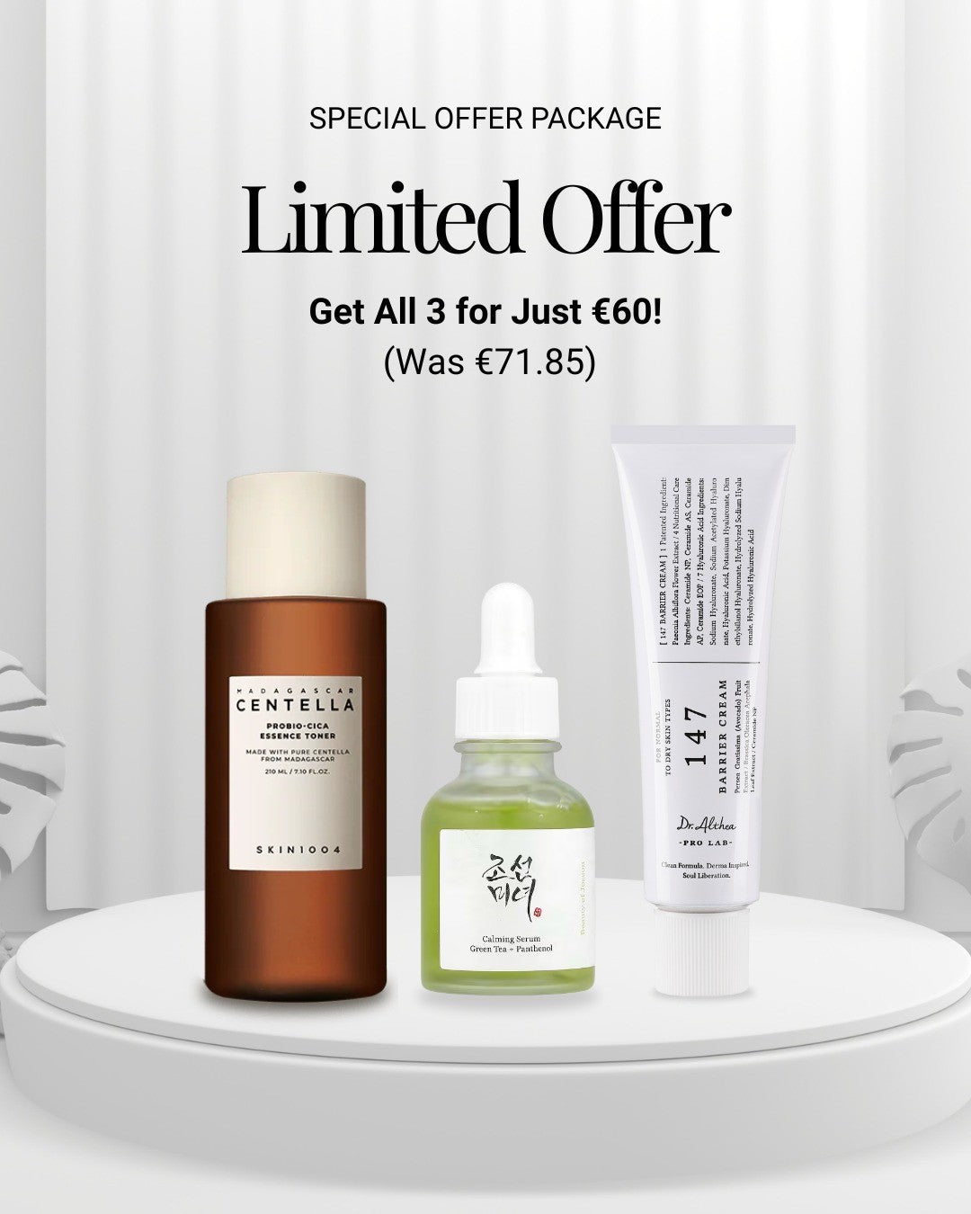 Special Offer - Skin Barrier Recovery Set (Skin1004, Beauty of Joseon, Dr. Althea)