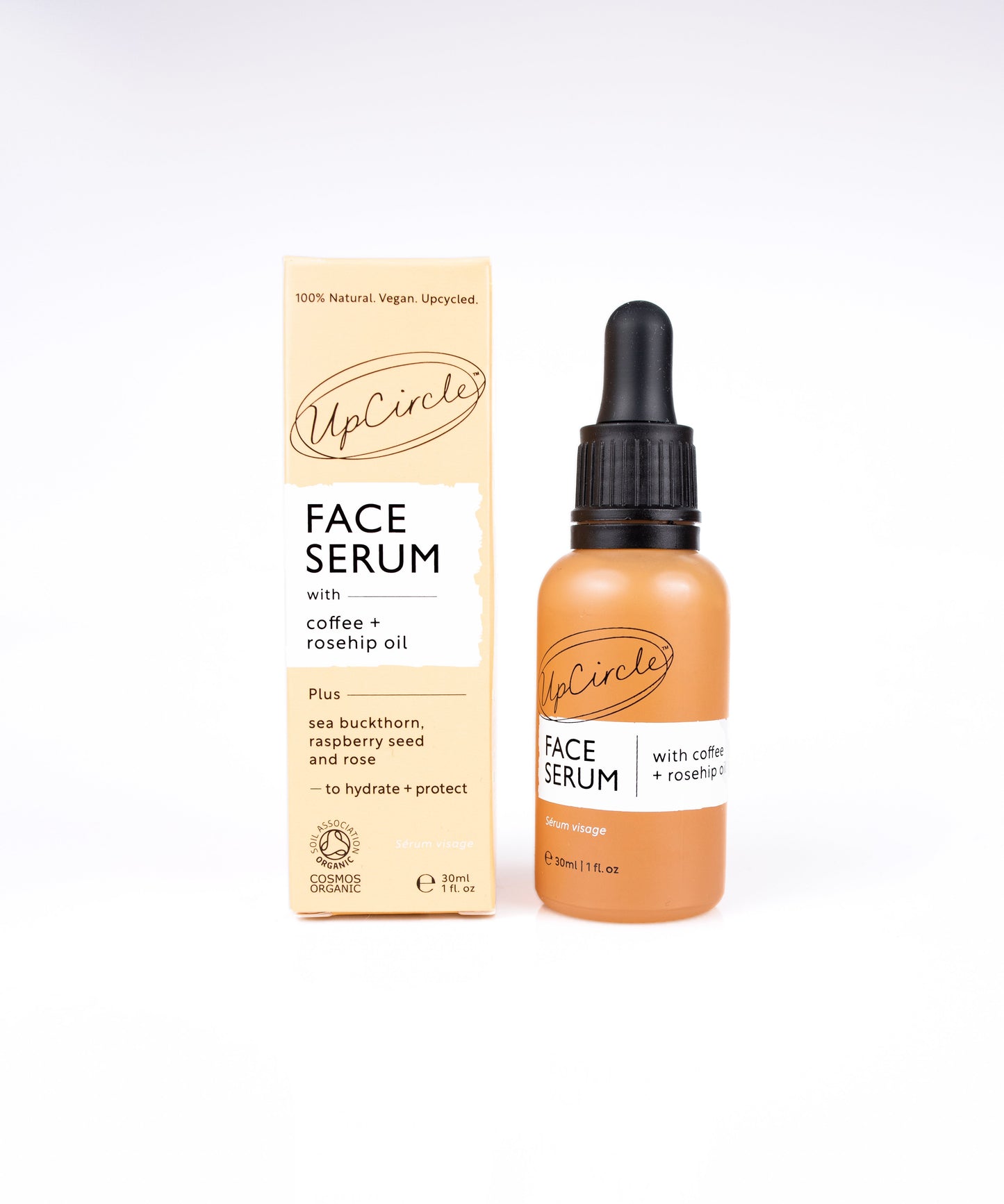 UpCircle Organic Face Serum with Coffee + Roseship Oil 30ml